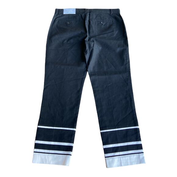 Gap Womens Pants Size 6 Slim Cropped Black White Navy Stripe NEW Please READ - Picture 3 of 5